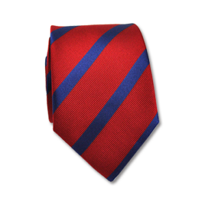 Rood blauwe streep stropdas – Jonghart gestreepte stropdas in blauw en rood