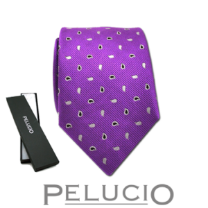 Lila paisley stropdas – Pelucio lila stropdas met paisley