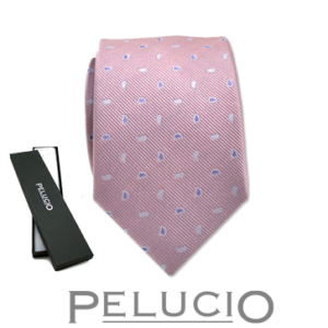 Roze paisley stropdas van Pelucio – Pelucio roze stropdas met paisley