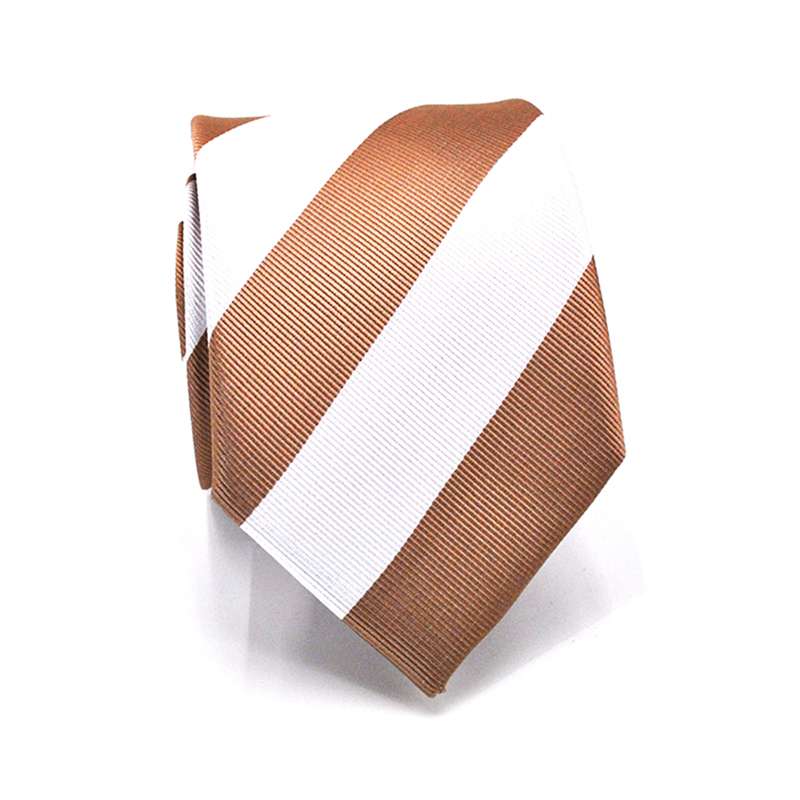 Jonghart beige stropdas met strepen Beige streep stropdas – Jonghart beige stropdas met strepen