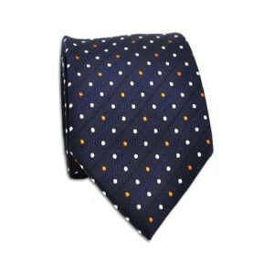Blauw witte stippen stropdas – Jonghart blauwe stropdas met stippen