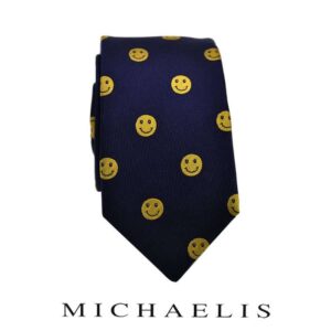 Emoji stropdas van Michaelis – Michaelis gele stropdas met dessin