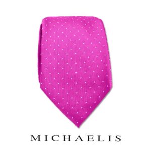 Fuchsia stippen stropdas – Michaelis fuchsia stropdas met stippen