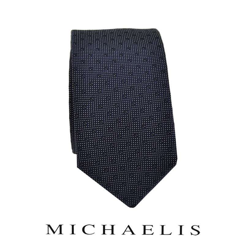 Michaelis marineblauwe stropdas met stippen Corbata estampada azul marino de Michaelis – Corbata de lunares en azul marino de Michaelis — PMMA3G106B