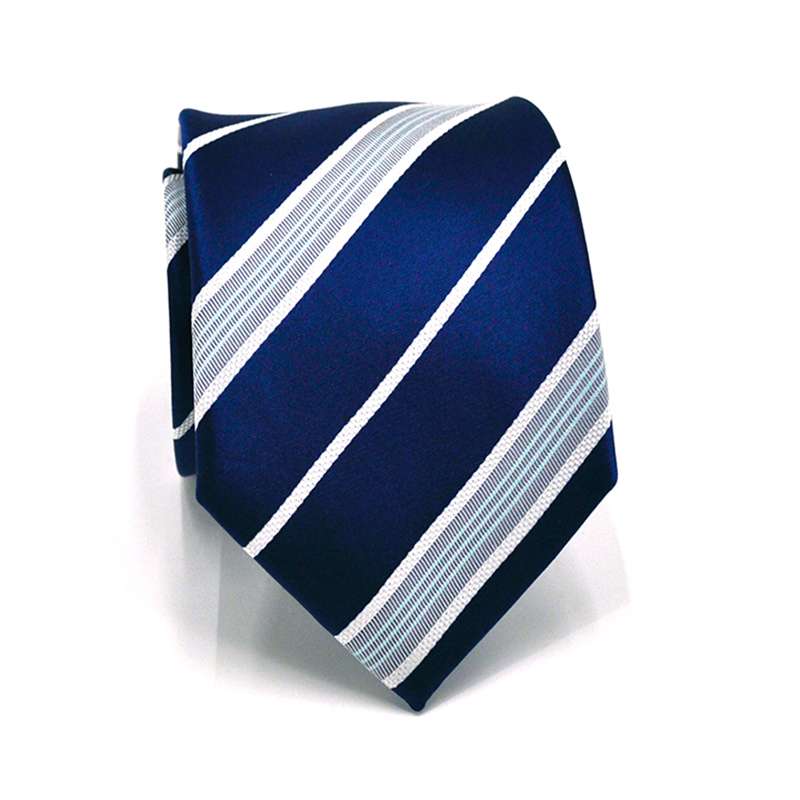 Jonghart marineblauwe stropdas met strepen Corbata de rayas azul marino – Corbata azul marino de rayas de Jonghart