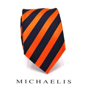 Smalle oranje streep stropdas – Michaelis oranje stropdas met strepen