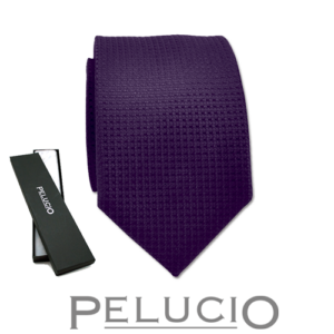 Paarse effen stropdas van Pelucio – Pelucio paarse effen stropdas