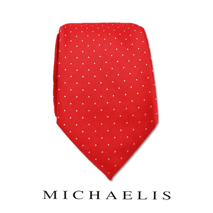 Michaelis rode stropdas met stippen Rode stippen stropdas van Michaelis – Michaelis rode stropdas met stippen