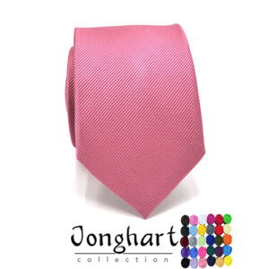 Roze effen stropdas – Jonghart effen stropdas in roze — J100.117