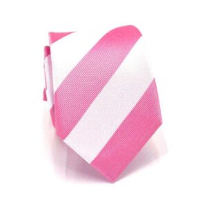 Roze streep stropdas – Jonghart roze stropdas met strepen