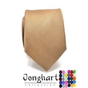 Beige effen stropdas – Jonghart beige effen stropdas