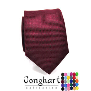 Bordeaux effen stropdas – Jonghart bordeauxrode effen stropdas