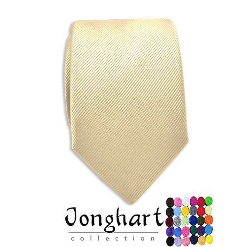 Jonghart champagnekleurige effen stropdas Effen champagne kleurige stropdas – Jonghart champagnekleurige effen stropdas