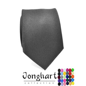 Grafiet effen stropdas – Jonghart grijze effen stropdas